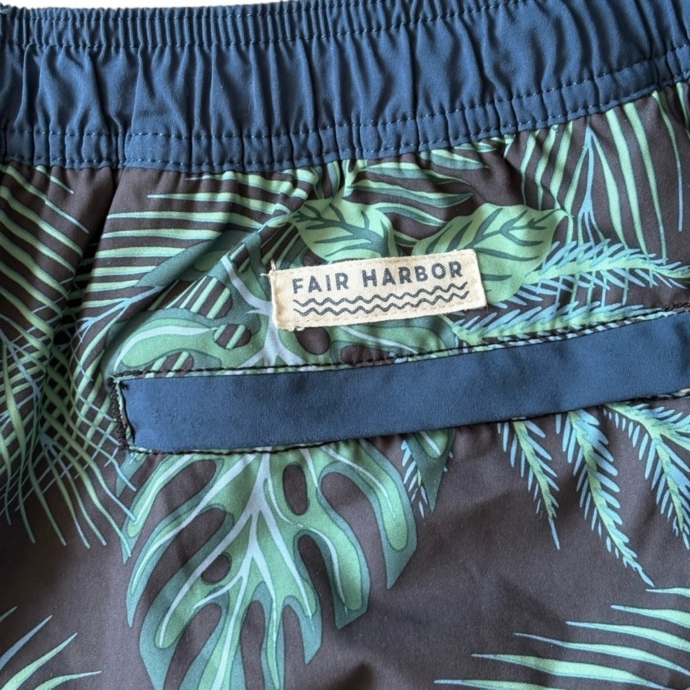 Fair Harbor The Anchor Short Mens Size XXL Swim Trunks Pockets Tropical Palm - Picture 6 of 6